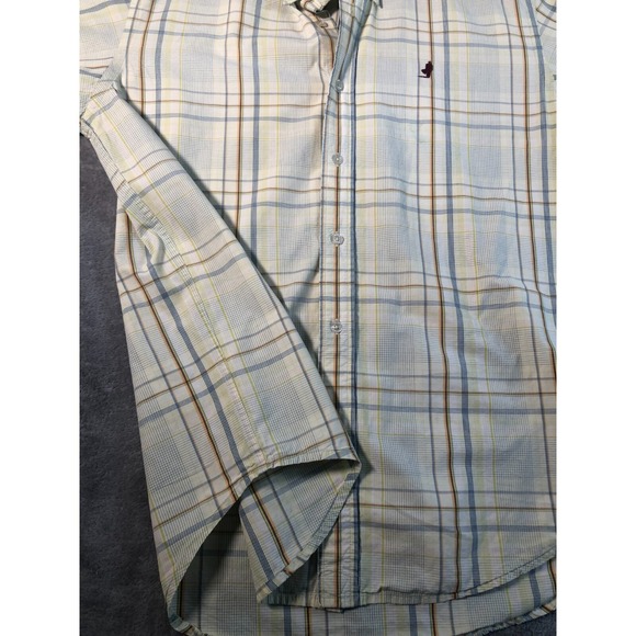 MARLBORO CLASSICS Shirt Mens Large Yellow Plaid Button Down Long Sleeve - Picture 10 of 12